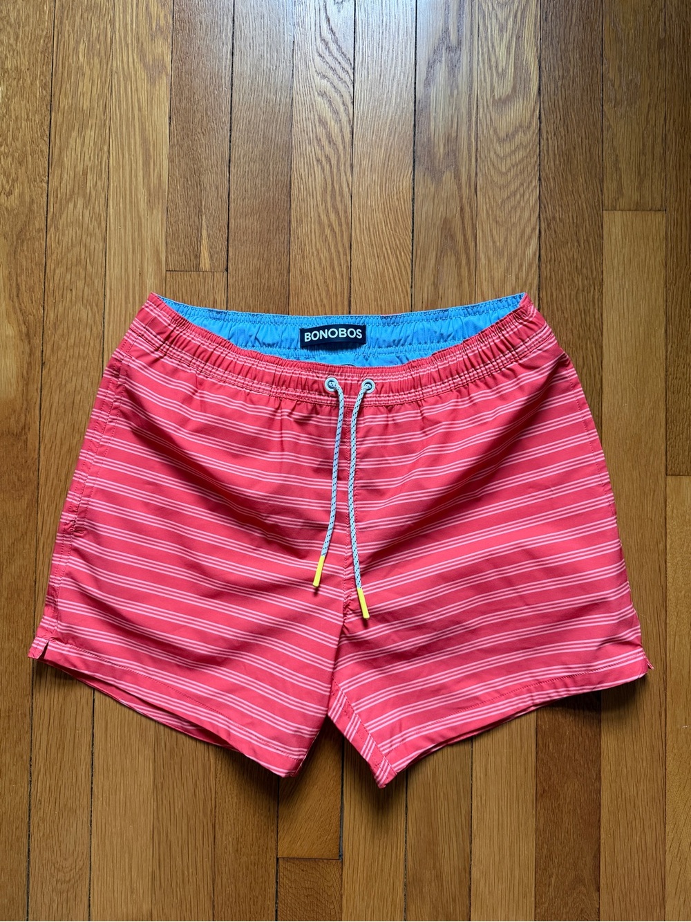Bonobos Men’s Red Stripe Swim Trunks